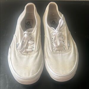 Vans White Canvas Sneakers
